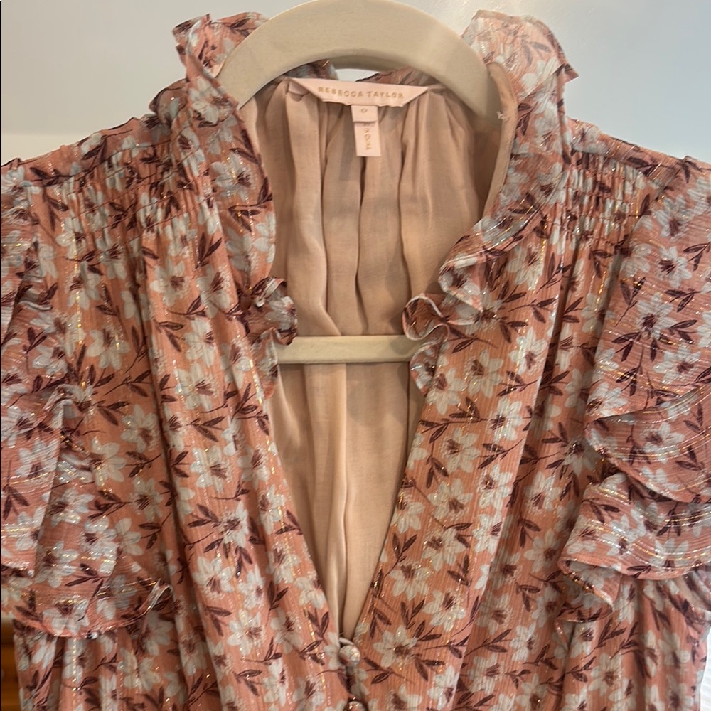 Rebecca Taylor Floral Ruffle dress